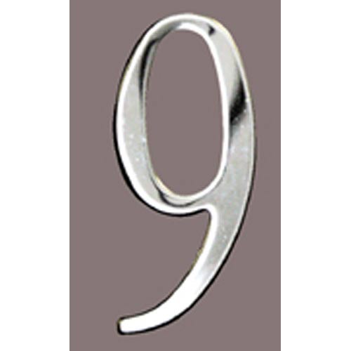 SS3-Number 9 Stnls Steel Address Numbers Size - 3  Number - 9-Stainless Steel