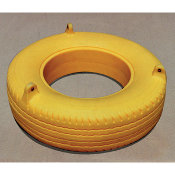 Picture of Jensen A145Y Commercial Plastic Tire Swing - Yellow