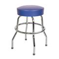 Richardson Seating Corp 1950BLU-24 1950- 24 in. Floridian Swivel Counter Stool, Blue - Chrome Richardson Seating Corp 1950BLU-24 1950- 24 in. Floridian Swivel Counter Stool, Blue - Chrome
