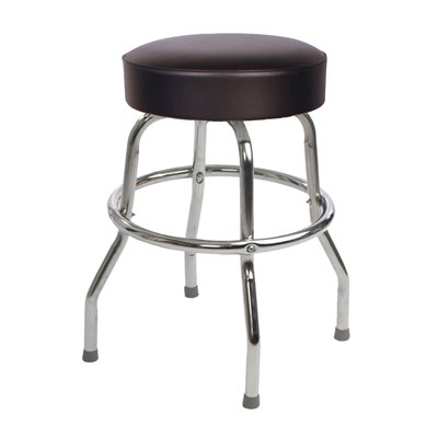 Picture of Richardson Seating Corp 1950BLK-24 1950- 24 in. Floridian Swivel Counter Stool- Black - Chrome