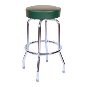Richardson Seating Corp 1950GRN 1950- 30 in. Floridian Swivel Bar Stool, Green - Chrome
