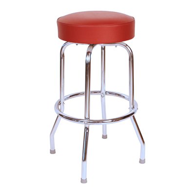 Richardson Seating Corp 1950WIN 1950- 30 in. Floridian Swivel Bar Stool, Wine - Chrome