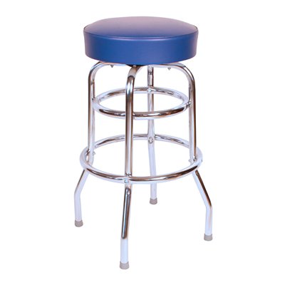 Picture of Richardson Seating Corp 1952BLU 1952- 30 in. Floridian Swivel Bar Stool- Blue - Chrome