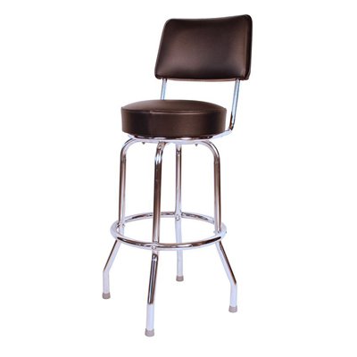 Picture of Richardson Seating Corp 1957BLK 1957- 30 in. Floridian Swivel Bar Stool- Black-  - Chrome