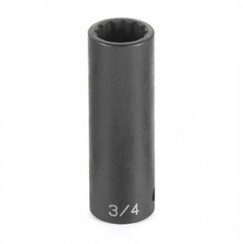 Grey Pneumatic 1/2" Drive X 11/16" Deep Duo 12 Point Impact Socket (82122D)