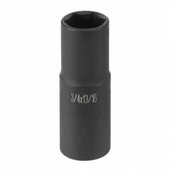 1/2" Drive, 19mm; 21mm Size, Metric Socket, 6 Points, Flip 19mmx21mm,1/2"D