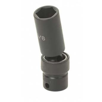 3/8" Drive, 16mm Size, Metric, Socket, 6 Points, 16mm,3/8"D,Impact,6pt.,D