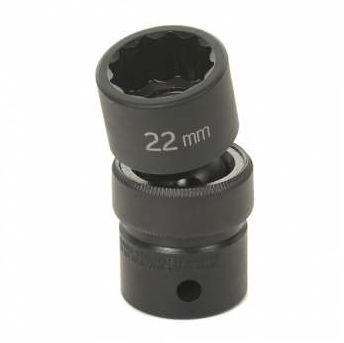 1/2" Drive, 5/8" Size, SAE Socket, 12 Points, 5/8",1/2"D,Univ,12pt. Lg
