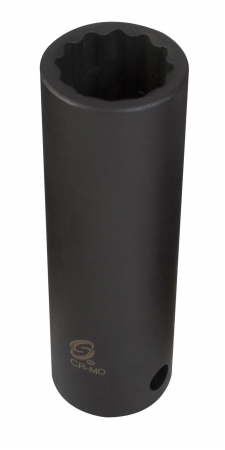 Sunex Tool SU267213 .50 in. Drive 12 Point Deep Metric Impact Socket 13mm