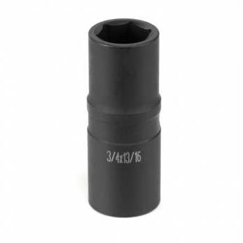 1/2" Drive, 3/4; 13/16 Size, SAE Socket, 6 Points, Univ Hex 3/4"x13/16"1"/2D