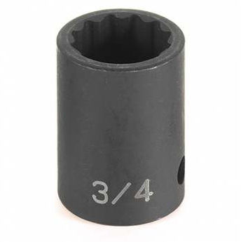 Grey Pneumatic 1/2" Drive x 25mm Standard - 12 Point Socket (2125M)