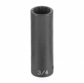 1/2" Drive, 3/4 Size, SAE Socket, 12 Points, 3/4",1/2"D,12pt. D