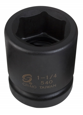 Sunex Tool SU540 1 in. Drive Standard 6-Point Fractional Impact Socket 1.25in