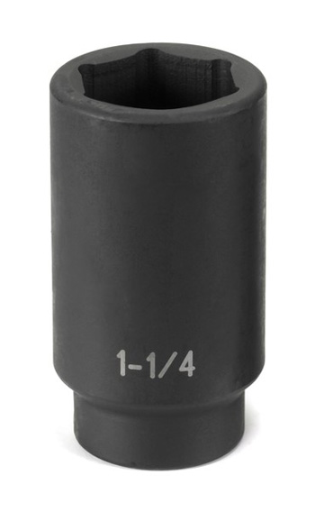Grey Pneumatic 1-1/4" X 6 Point Deep 1/2" Drive Impact Socket (2040HD)