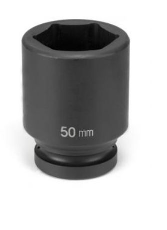 1" Drive, 42mm Size, Metric Socket, 6 Points, 42mm,1"D,Impact,D,Blk