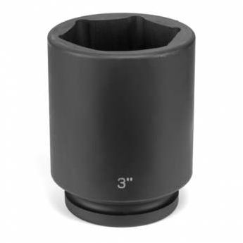 1" Drive, 2-1/4" Size, SAE Socket, 6 Points, 2-1/4",1"D,Impact,D,Blk