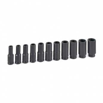 . GY1511DG .50 in. Drive Deep Magnetic Impact Socket Set - 11 Pieces