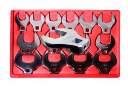 14 Piece SAE Jumbo Crowfoot Wrench Set