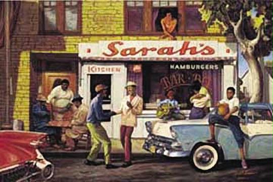 Hot Stuff 1017-22x28-BA Sarahs Bbq Poster