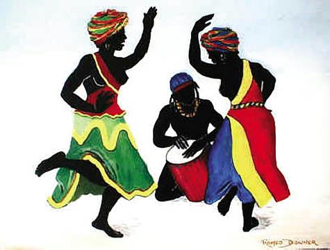 Hot Stuff 1028-24x36-BA Ebony Dancers 1 Poster