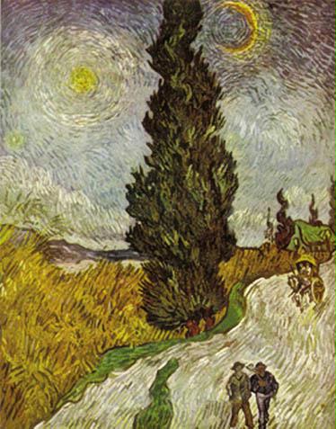 2083-16x20-GC Road With Cypresses Poster
