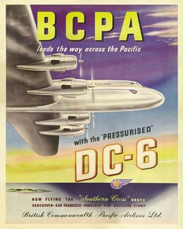 Hot Stuff 2094-16x20-VA BCPA DC-6 Plane Poster