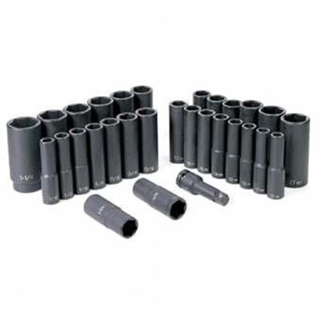 Grey Pneumatic Corp. GY1512DM .50 in. Drive SAE and Metric Deep Set - 30 Pieces
