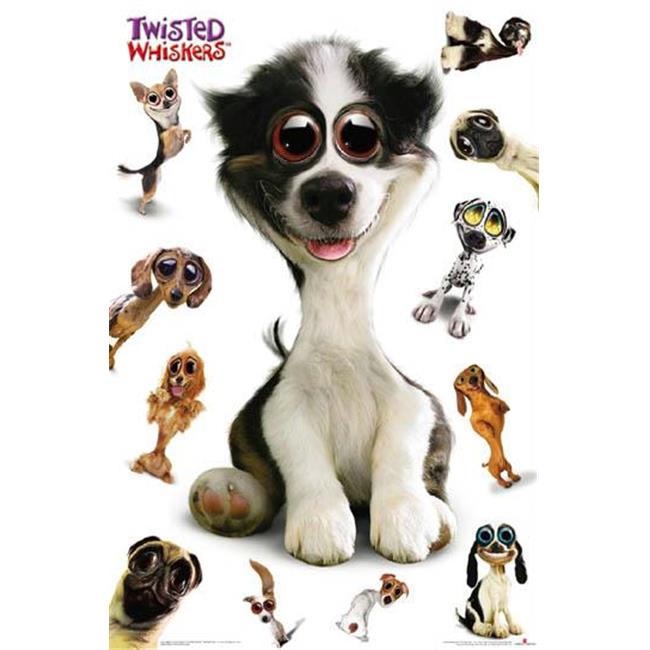 Hot Stuff 2549-24x36-AN Twisted Whiskers Dogs Poster