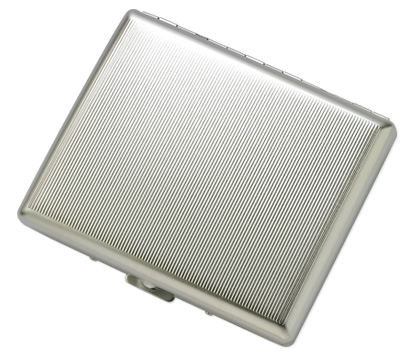 Aeropen International S-15S Double Sided Silver Cigarette Case