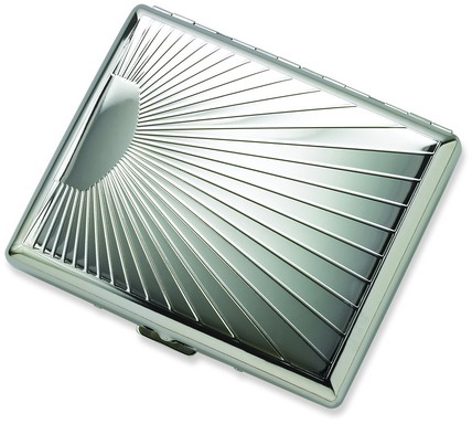 Aeropen International S-16S .38 in. Double Sided Silver Cigarette Case
