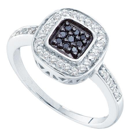 Gold and Diamonds FRR1055BKM-W-14K 0.27CT-DIA FASHION RING- Size 7