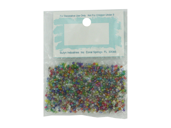 Picture of Bulk Buys CC683-50 5&quot; x 5&quot; x 5&quot; Multi Color Seed Beads - Pack of 50