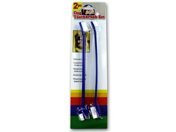 Picture of Bulk Buys DI257-24 Dog Toothbrush Set with Long Handles - Pack of 24