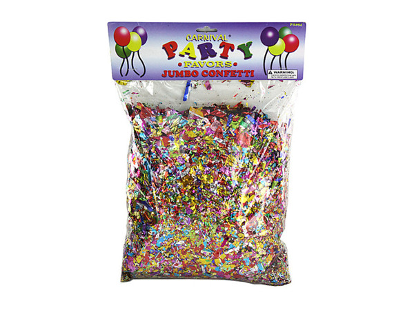 Picture of Bulk Buys PA094-72 Jumbo Metallic Confetti Pack in a Poly Bag - Case of 72