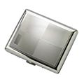 Aeropen International S-17S Double Sided Silver Cigarette Case with 4 Squares Design Aeropen International S-17S Double Sided Silver Cigarette Case with 4 Squares Design