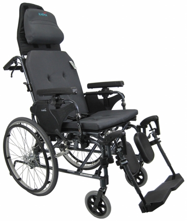 Picture of Karman Healthcare MVP502-16 Premium Reclining Wheelchair-Diamond Black
