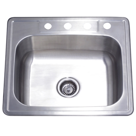 Picture of Kingston Brass GKTS25228 Gourmetier Studio GKTS25227 Self Rimming Single Bowl Sink  Brushed Nickel