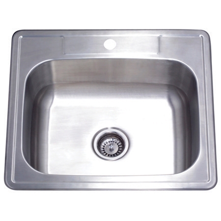 Picture of Kingston Brass GKTS252281 Gourmetier Studio GKTS252283 Self Rimming Single Bowl Sink  Brushed Nickel