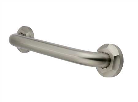 Traditional Grab Bar, 20-13/16" L, Solid Brass, Brushed Nickel