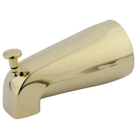 5 in. ZINC Tub Spout with Diverter  Polished Brass