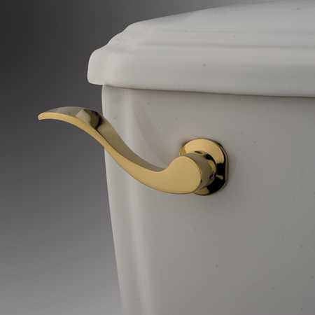 Nu Wave Toilet Tank Lever Polished Brass