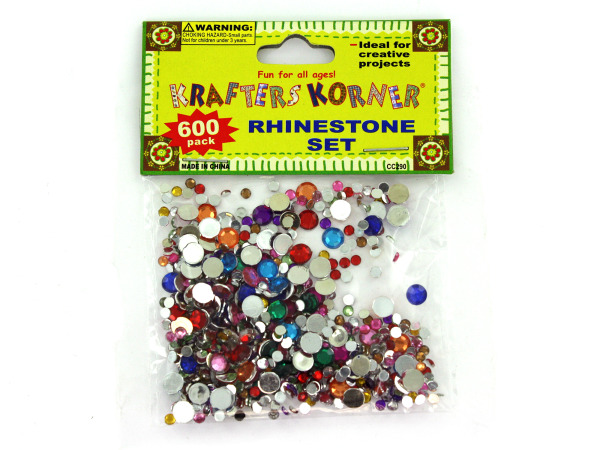 Picture of 600 piece rhinestone set -assorted colors - Pack of 50