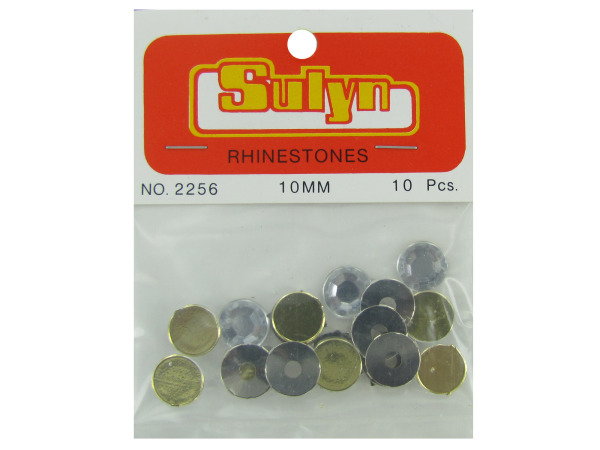 Picture of Bulk Buys CN449-24 10 Piece 10mm Rhinestones - Pack of 24