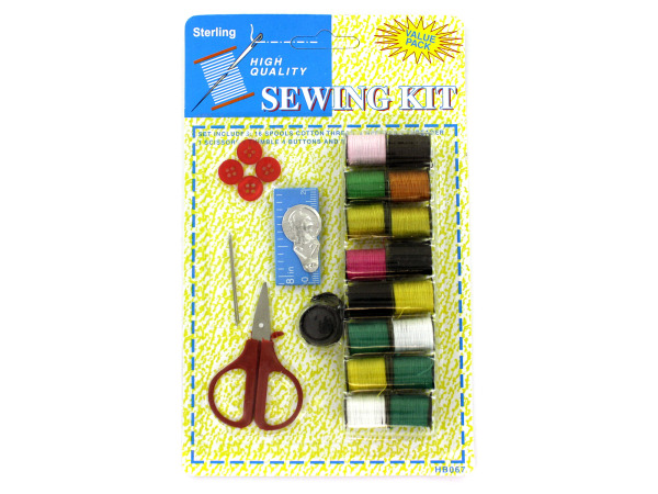 Picture of Bulk Buys HB067-24 10&quot; x 10&quot; x 10&quot; All-in-One Sewing Kit - Pack of 24
