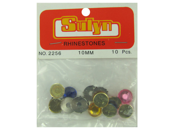 Picture of 10pc 10mm multi color rhinestones - Pack of 48