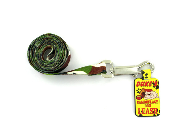 Picture of Bulk Buys DI166-24 3/4&quot; Wide Metal and Nylon Camouflage Dog Leash - Pack of 24