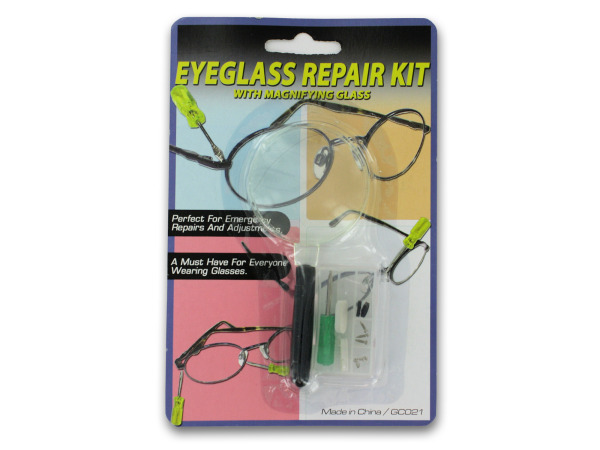 Picture of Bulk Buys GC021-24 Eyeglass Repair Kit on a Blister Card with Hanging Hole - Case of 24
