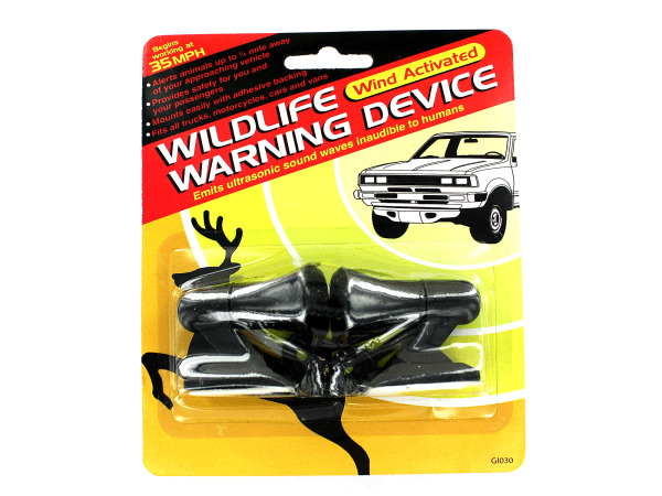 Picture of Bulk Buys GI030-96 Black Plastic and Adhesive Wildlife Warning Device - Pack of 96