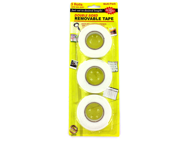 Picture of Bulk Buys GM400-24 3 Pack White Double Sided Tape with Adhesive Materials - Pack of 24
