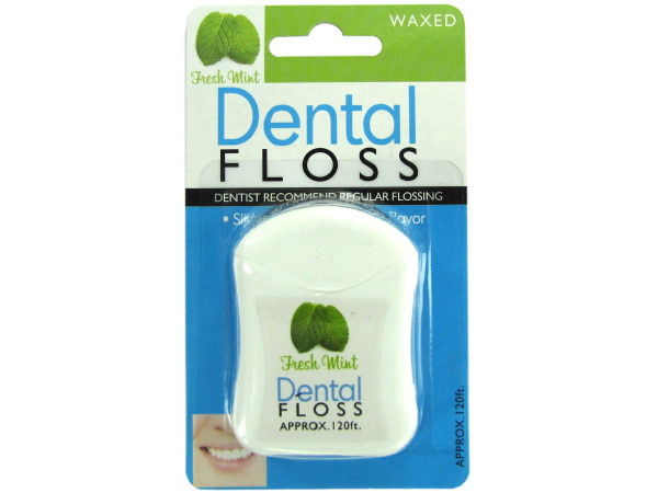 Picture of Bulk Buys GM700-24 Fresh Mint Dental Floss on a Blister Card - Pack of 24